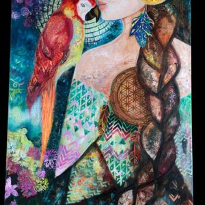 La femme et le perroquet